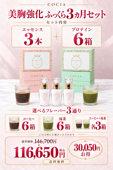 美胸強化 ふっくら3ヵ月セット内容